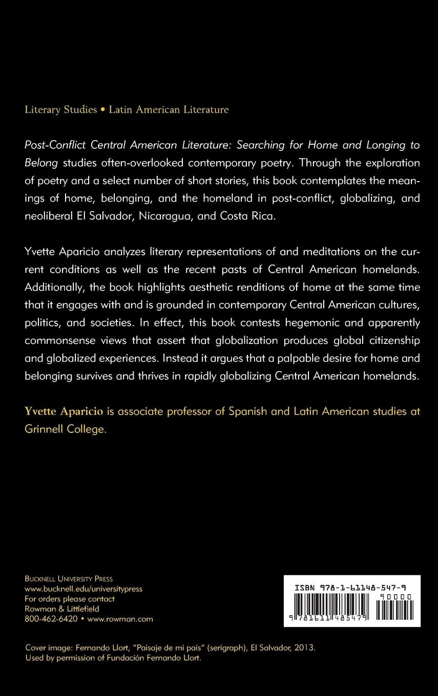 Rückseitencover Post-Conflict Central American Literature
