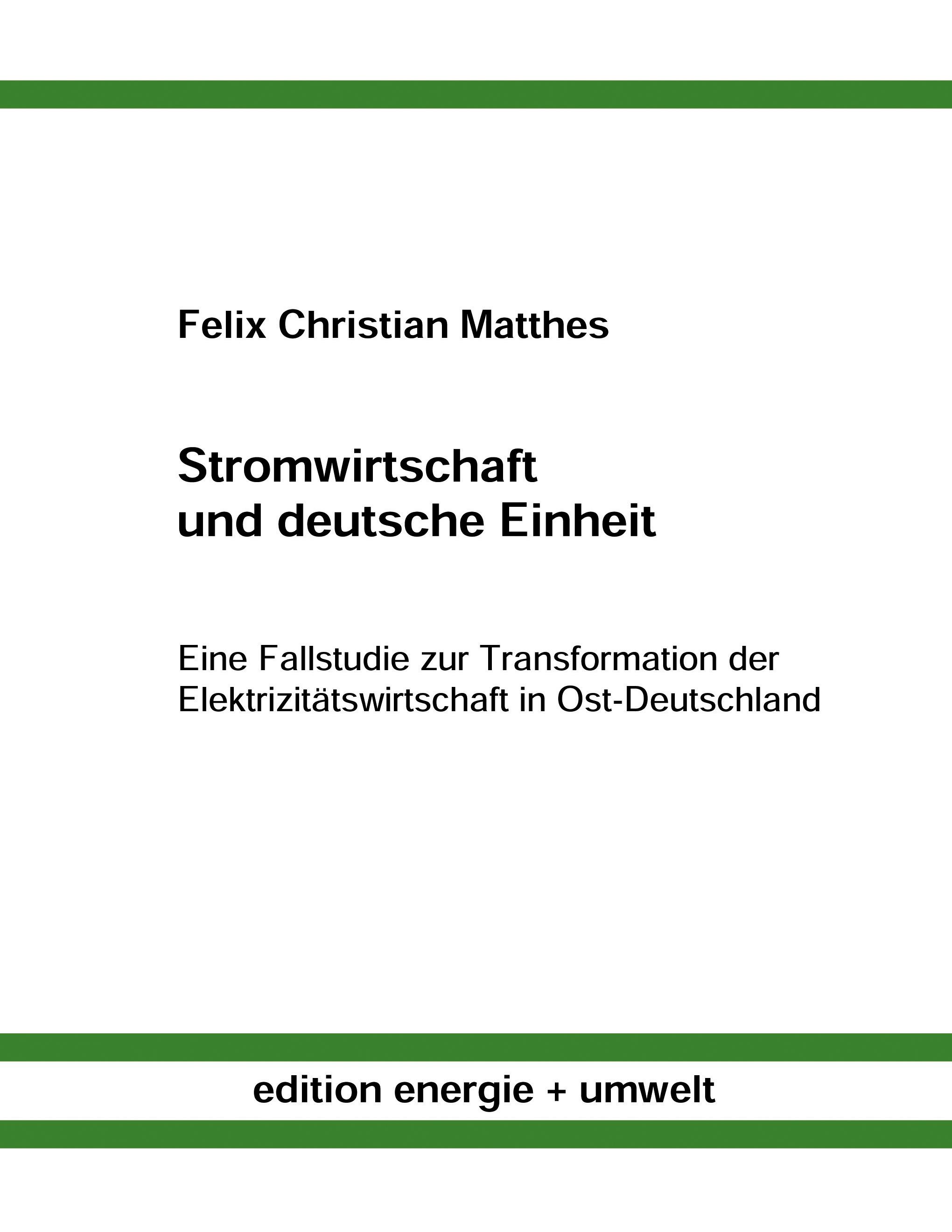 Vorderes Coverbild Stromwirtschaft und deutsche Einheit