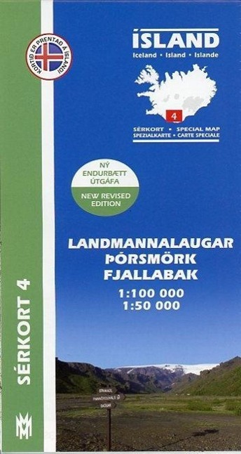 Vorderes Coverbild Island Serkort 04 Landmannalaugar - Porsmörk 1 : 100 000