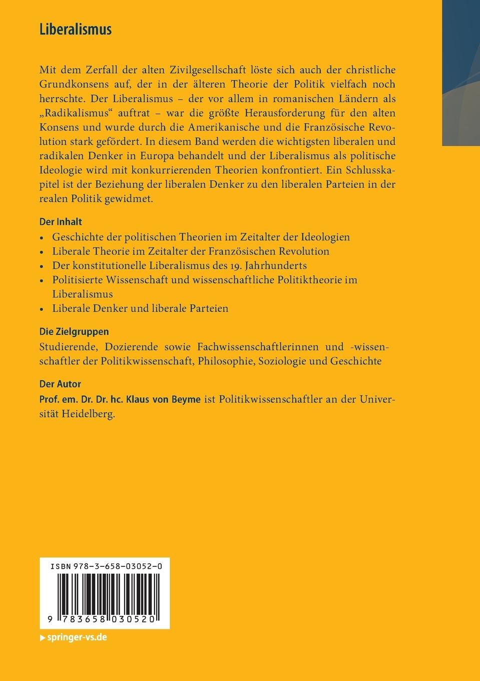 Rückseitencover Liberalismus
