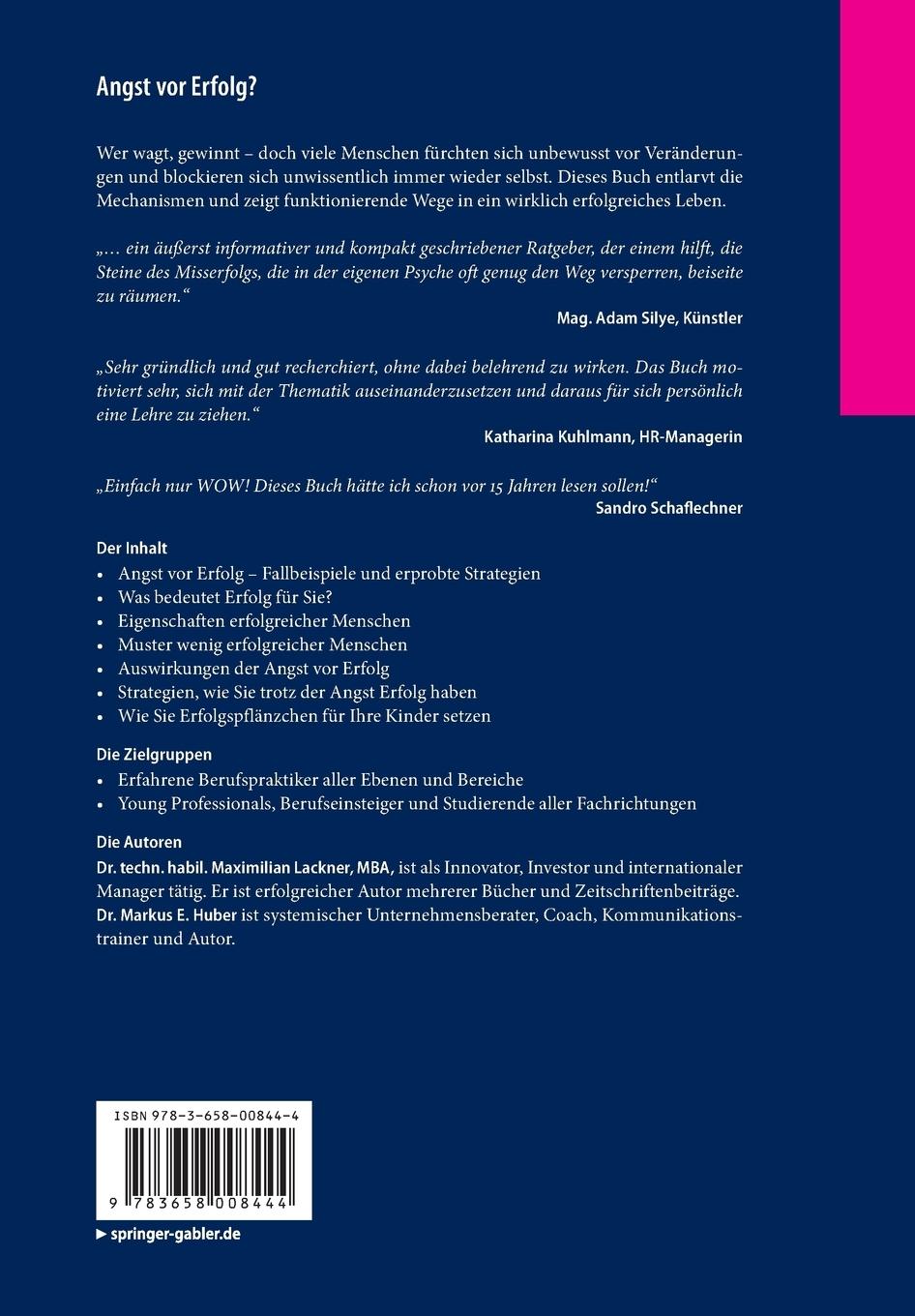 Rückseitencover Angst vor Erfolg?