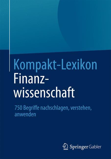 Vorderes Coverbild Kompakt-Lexikon Finanzwissenschaft