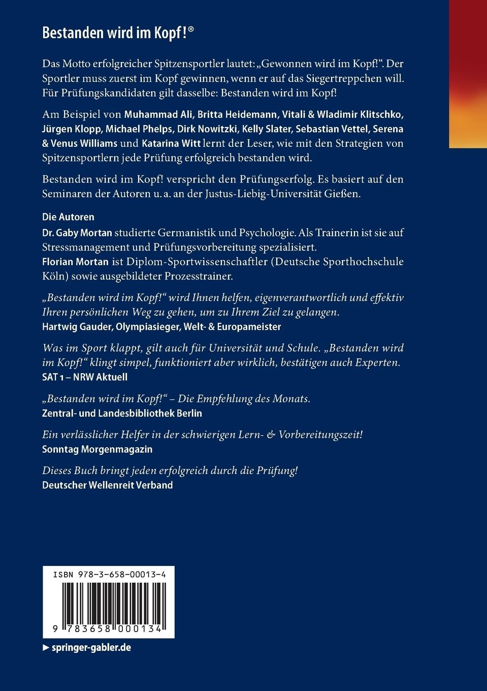 Rückseitencover Bestanden wird im Kopf!