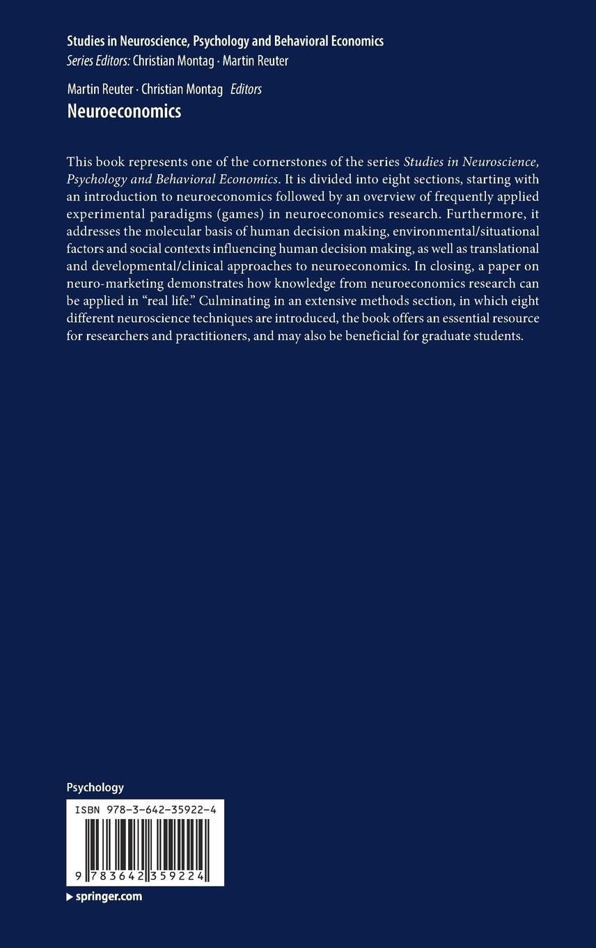 Rückseitencover Neuroeconomics