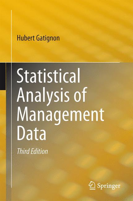 Vorderes Coverbild Statistical Analysis of Management Data