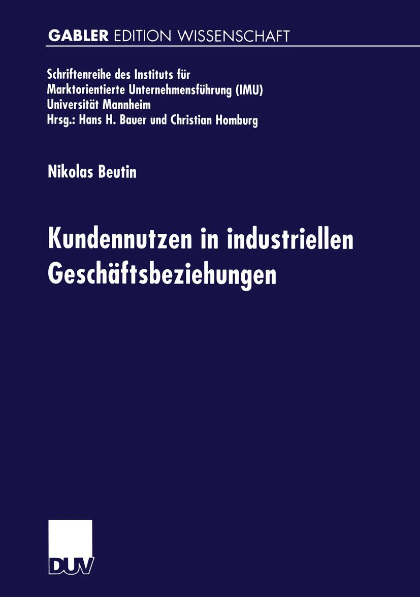 Vorderes Coverbild Kundennutzen in industriellen Geschäftsbeziehungen