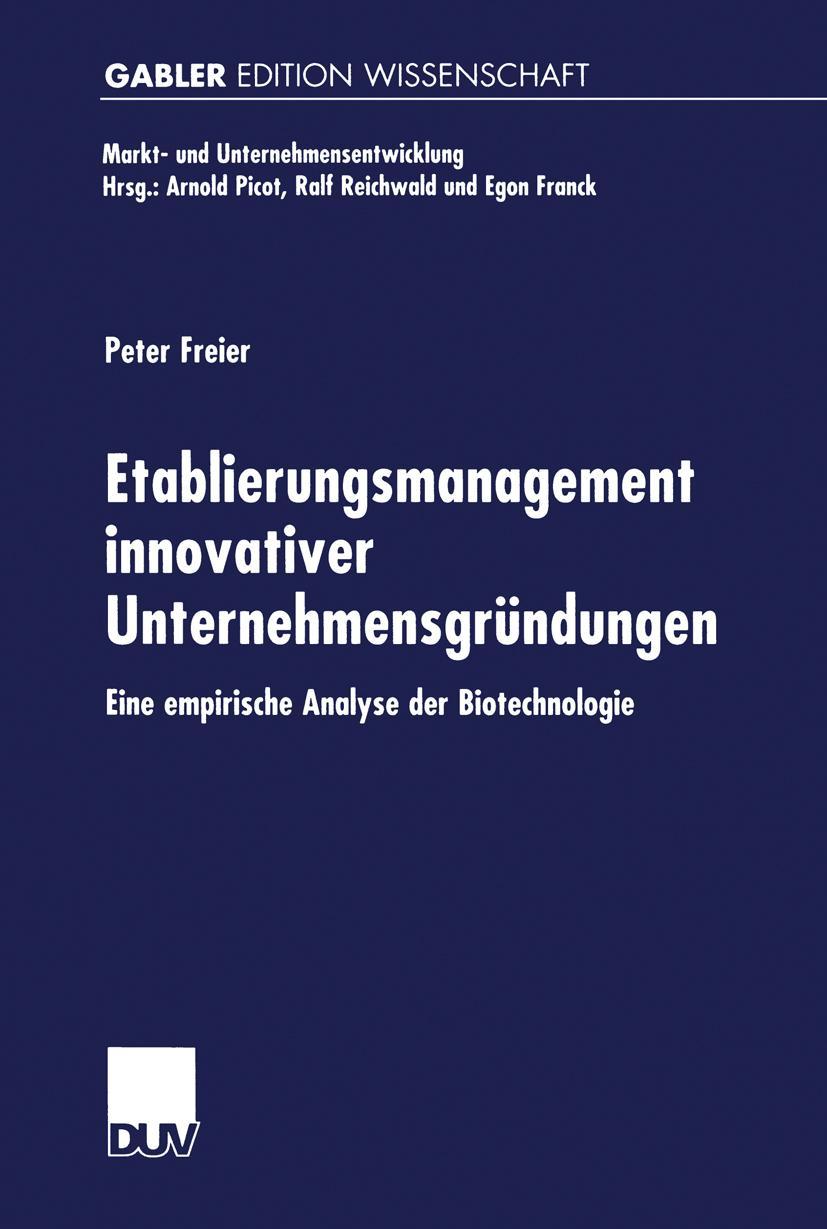 Vorderes Coverbild Etablierungsmanagement innovativer Unternehmensgründungen