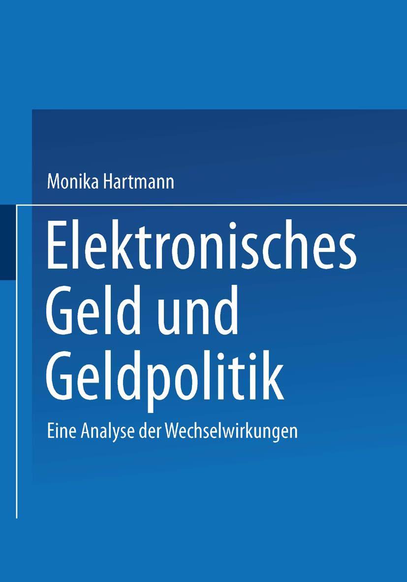 Vorderes Coverbild Elektronisches Geld und Geldpolitik