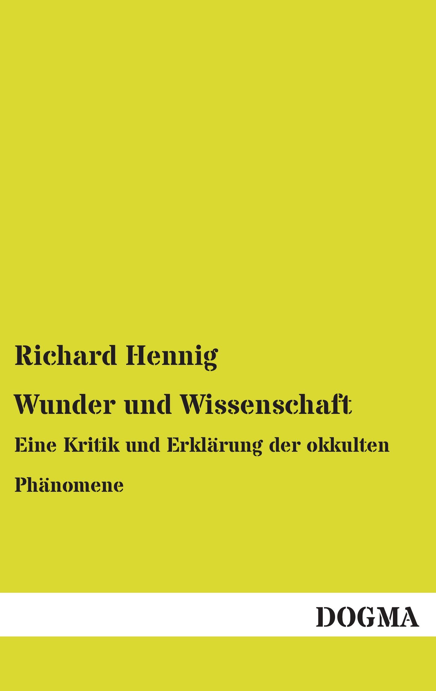 Vorderes Coverbild Wunder und Wissenschaft