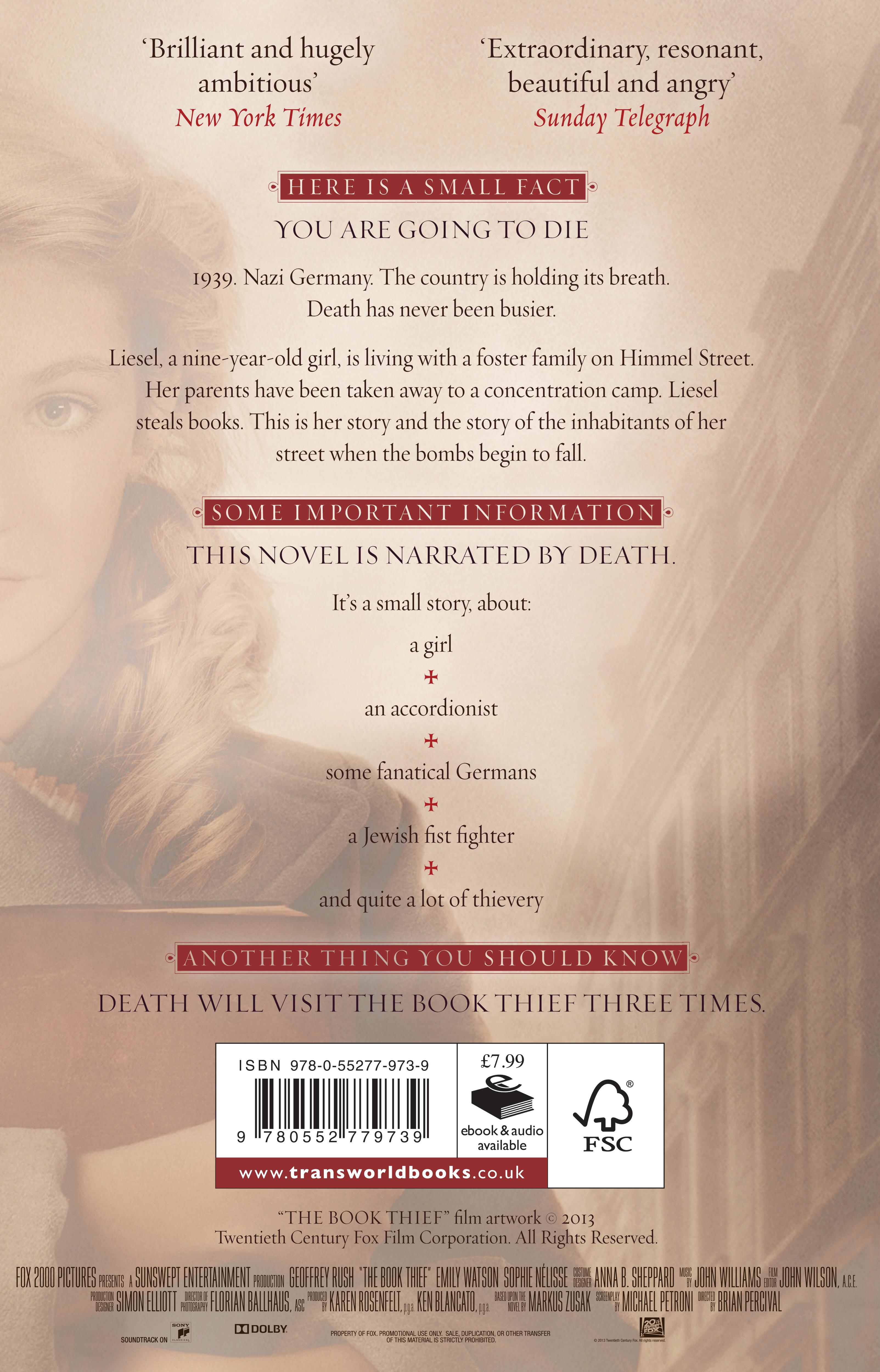 Rückseitencover The Book Thief. Film Tie-In