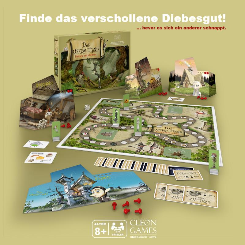 Beispielinhalt (Bild) Das Unkrautland - Diebesgut und fette Beute (Brettspiel)