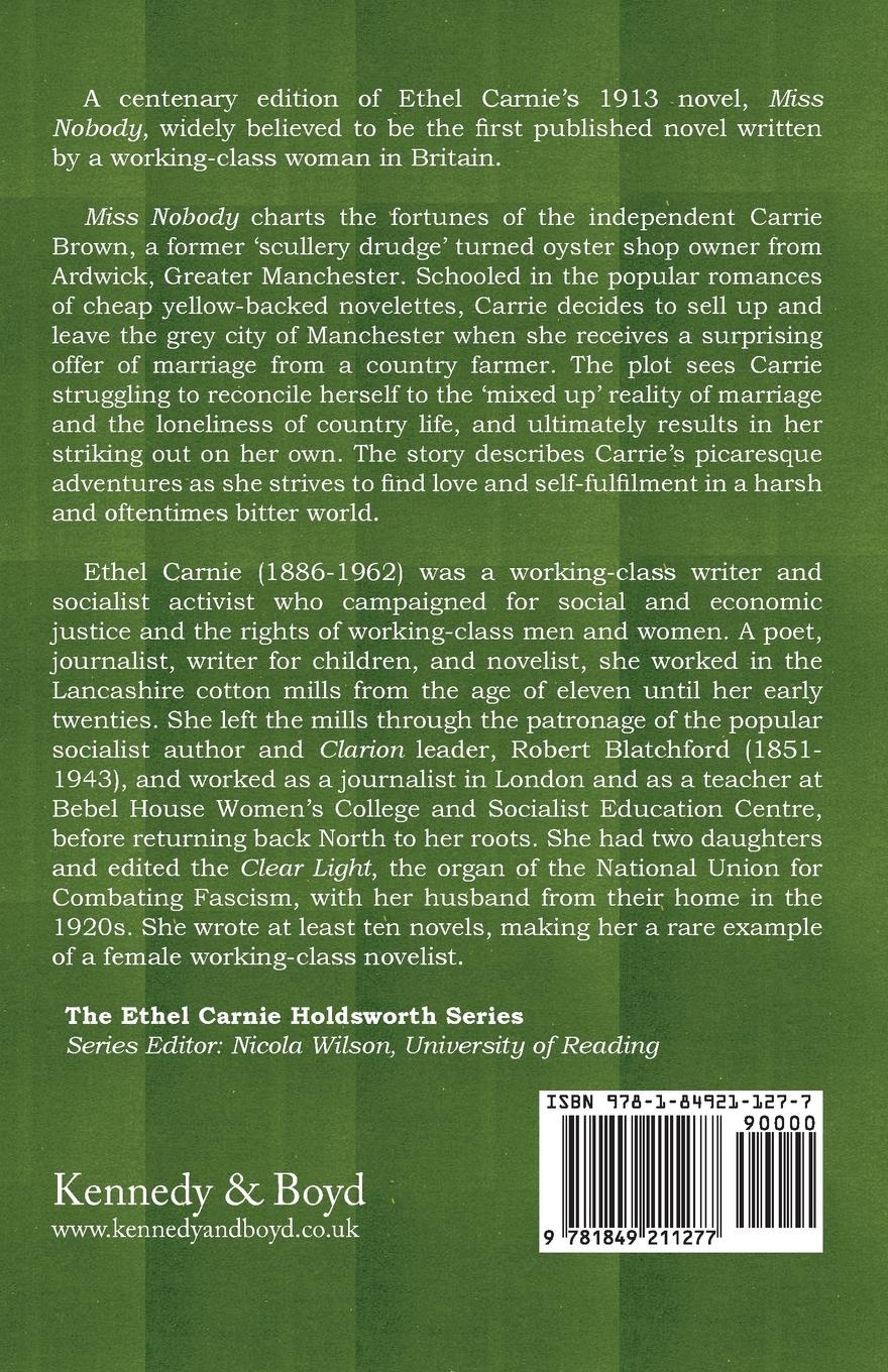 Rückseitencover Miss Nobody