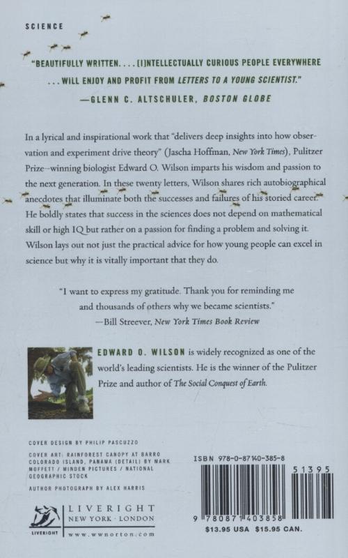 Rückseitencover Letters to a Young Scientist