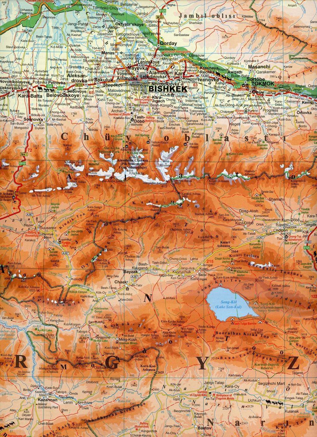 Beispielinhalt (Bild) Kyrgyzstan Geographical Map 1 : 750 000