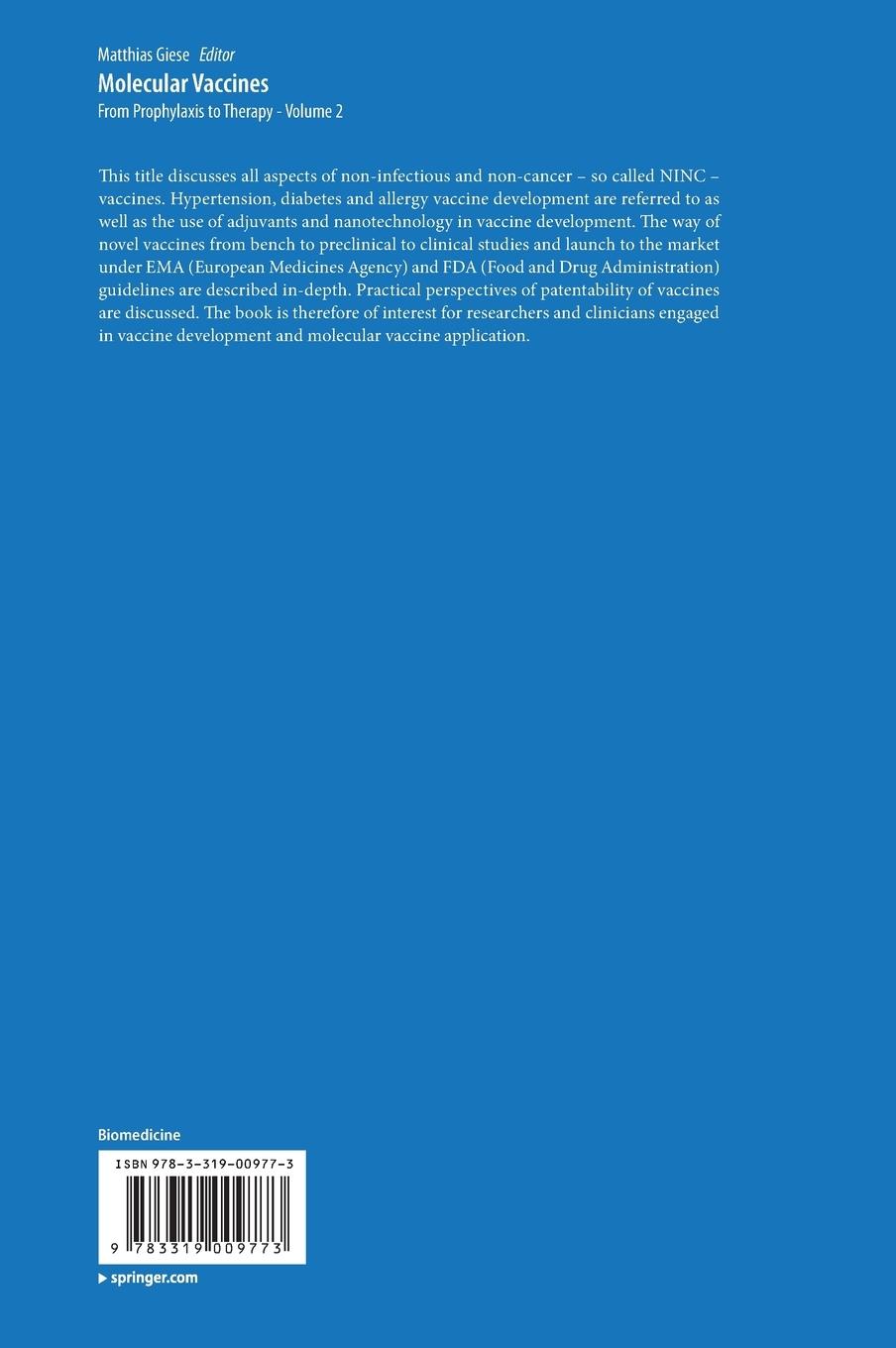 Rückseitencover Molecular Vaccines