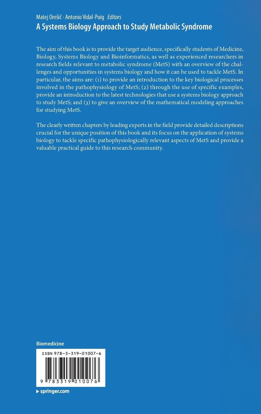 Rückseitencover A Systems Biology Approach to Study Metabolic Syndrome