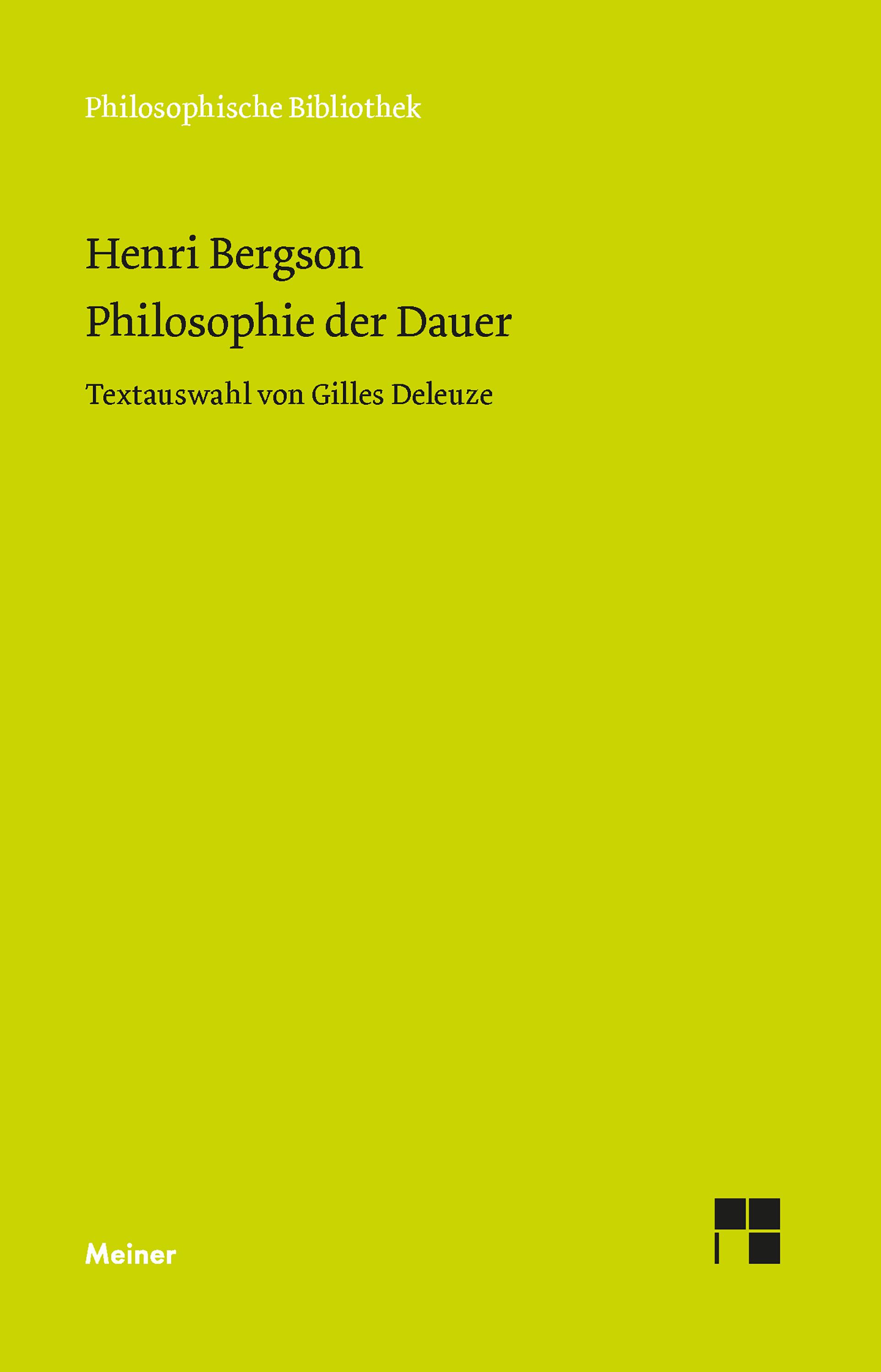 Vorderes Coverbild Philosophie der Dauer