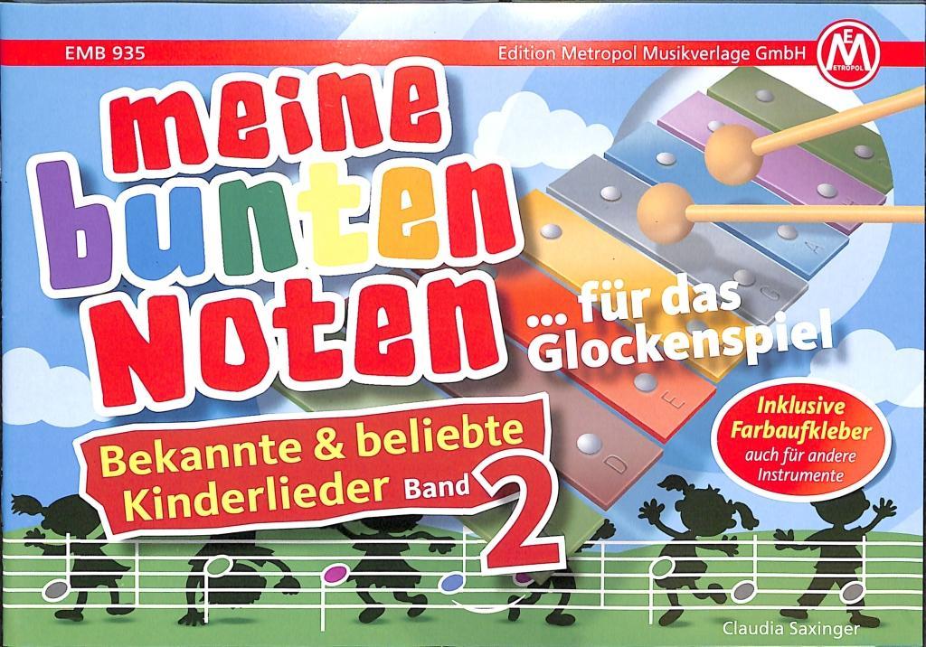 Beispielinhalt (Bild) Meine bunten Noten für das Glockenspiel