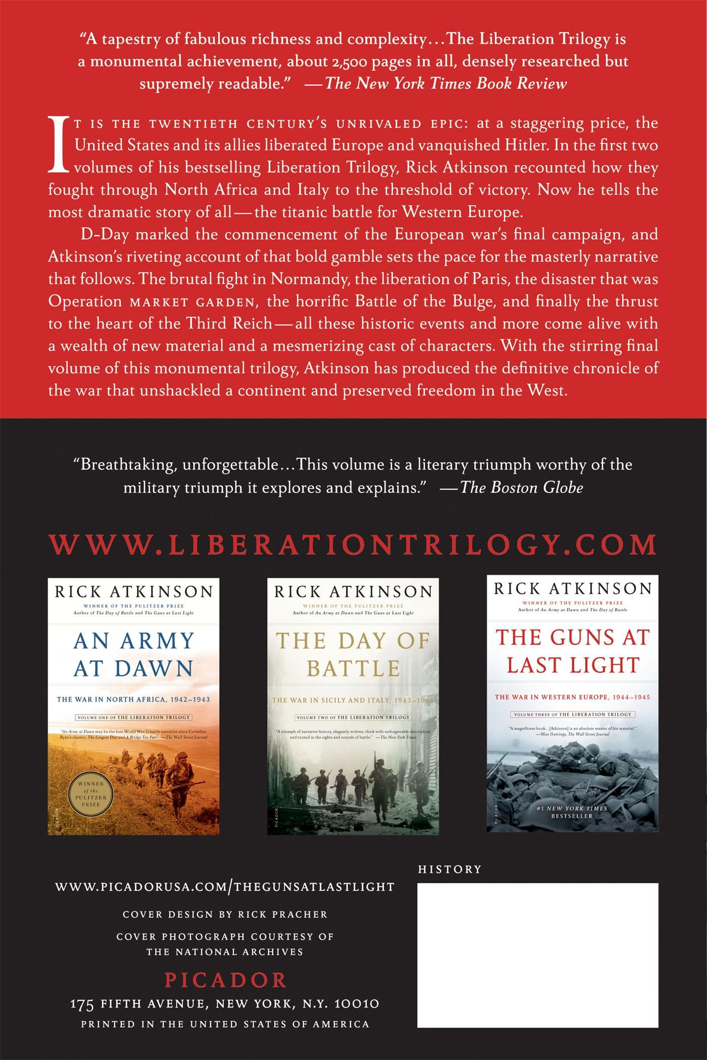 Rückseitencover Guns at Last Light