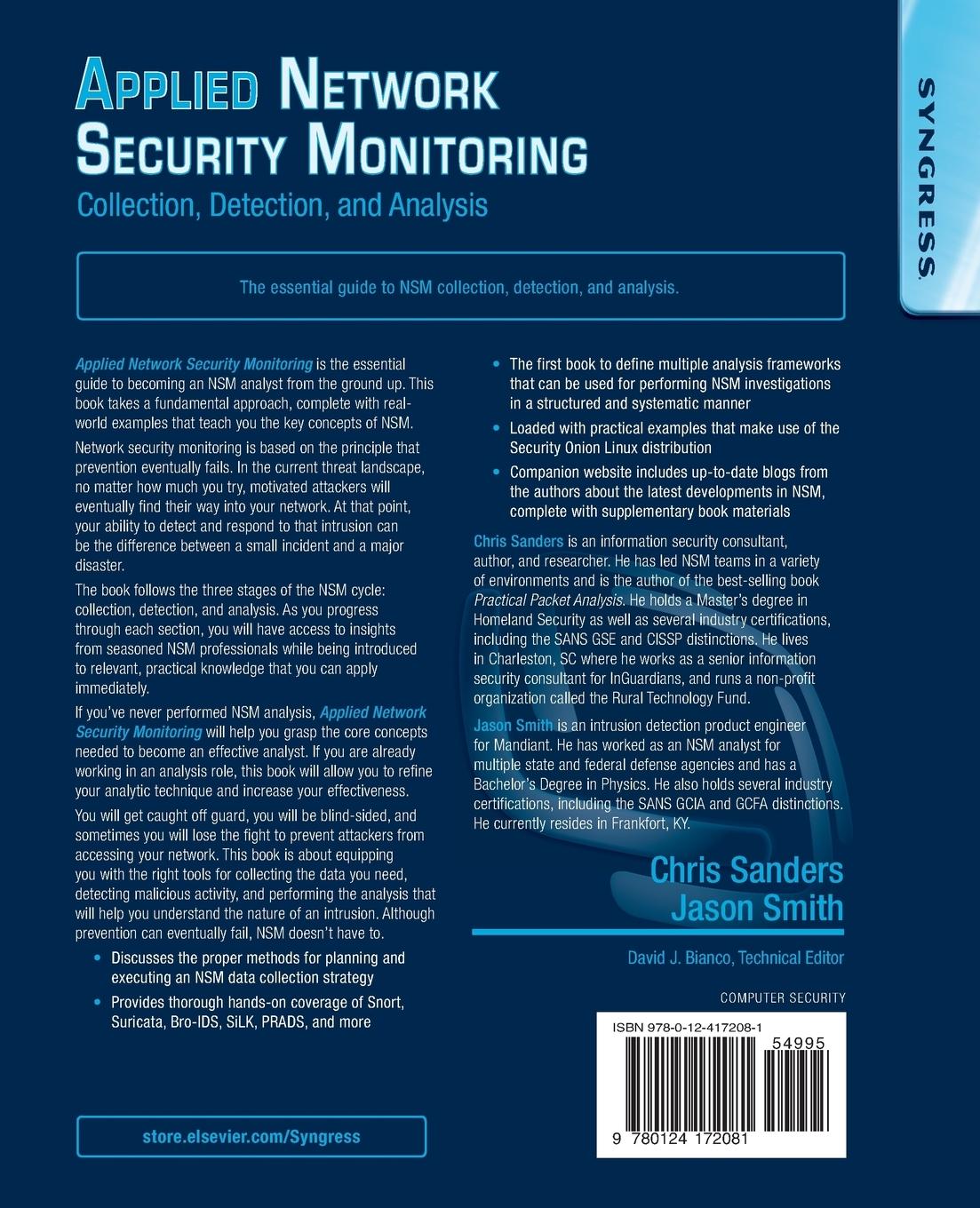 Rückseitencover Applied Network Security Monitoring