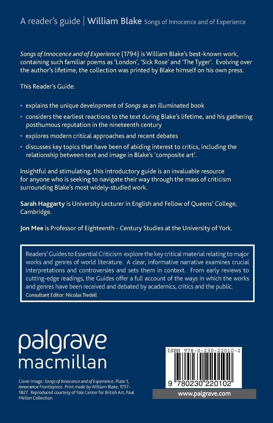 Rückseitencover William Blake - Songs of Innocence and of Experience