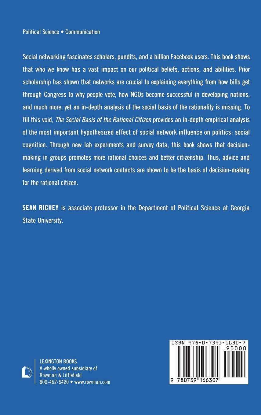 Rückseitencover Social Basis of the Rational Citizen