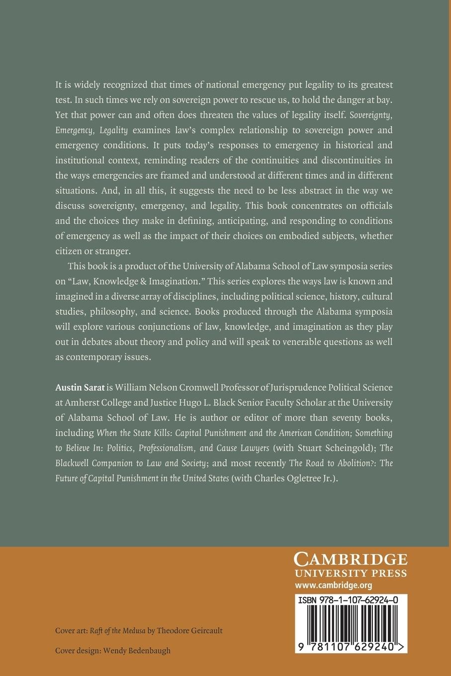 Rückseitencover Sovereignty, Emergency, Legality