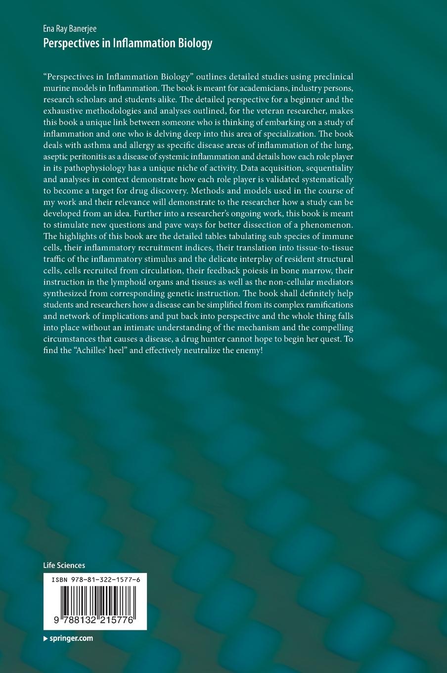 Rückseitencover Perspectives in Inflammation Biology