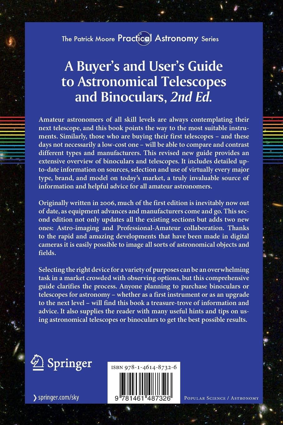 Rückseitencover A Buyer's and User's Guide to Astronomical Telescopes and Binoculars