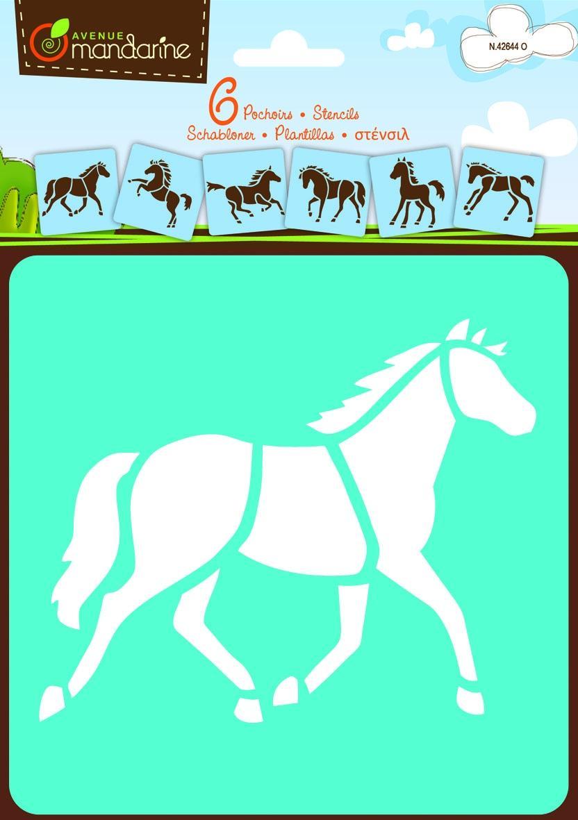 Beispielinhalt (Bild) Schablonen Pferde