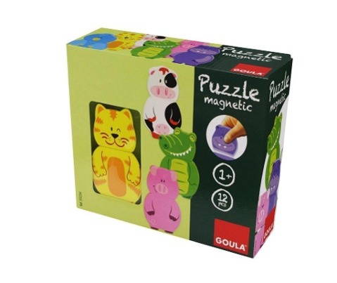 Vorderes Coverbild Goula Magnetisches Holzpuzzle Tiere