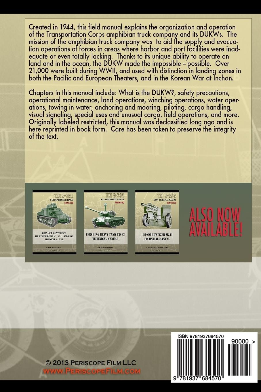 Rückseitencover Amphibian Truck Company Field Manual