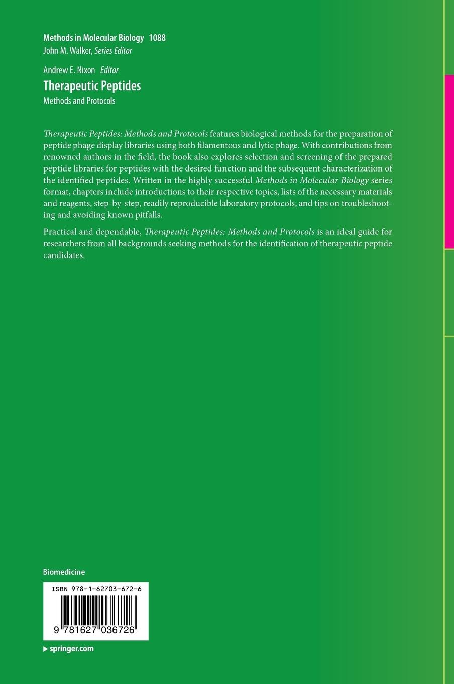 Rückseitencover Therapeutic Peptides