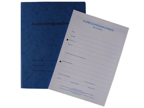 Vorderes Coverbild Berichtsheft / Ausbildungsnachweis als Block - für 1 Jahr: tägliche Eintragungen (Montag - Sonntag), pro Woche 1 Seite für zusätzliche Berichte / Zeichnungen