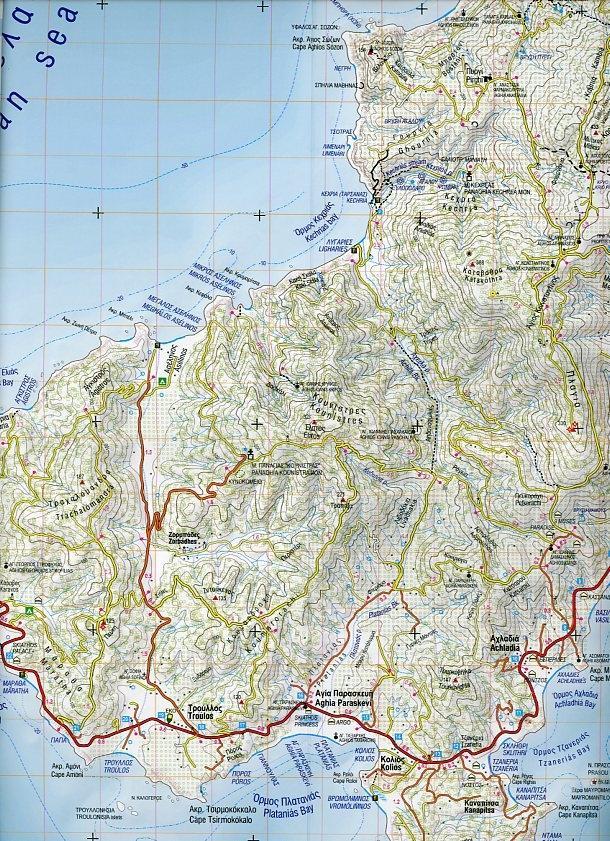 Beispielinhalt (Bild) Skiathos 1 : 25 000