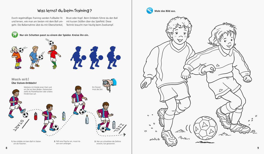 Beispielinhalt (Bild) Wieso? Weshalb? Warum? aktiv-Heft: Fußball