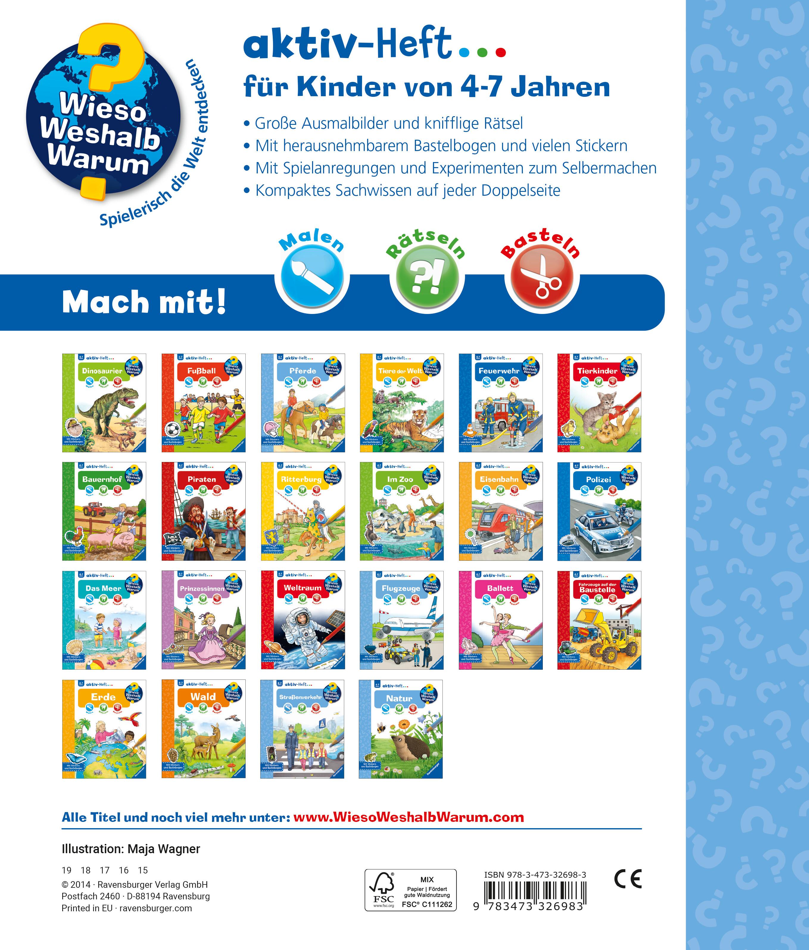 Rückseitencover Wieso? Weshalb? Warum? aktiv-Heft: Pferde