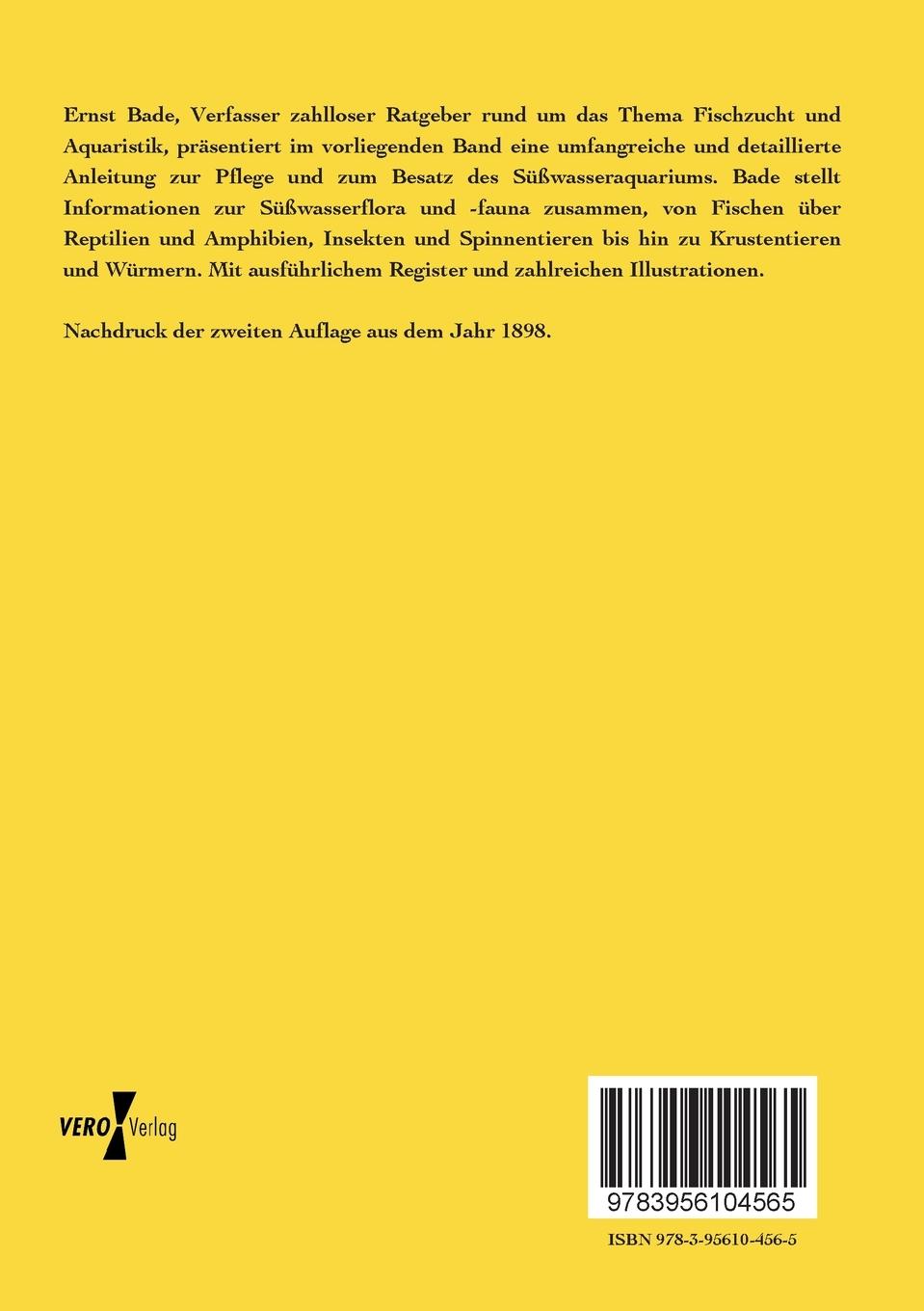 Rückseitencover Das Süßwasser-Aquarium