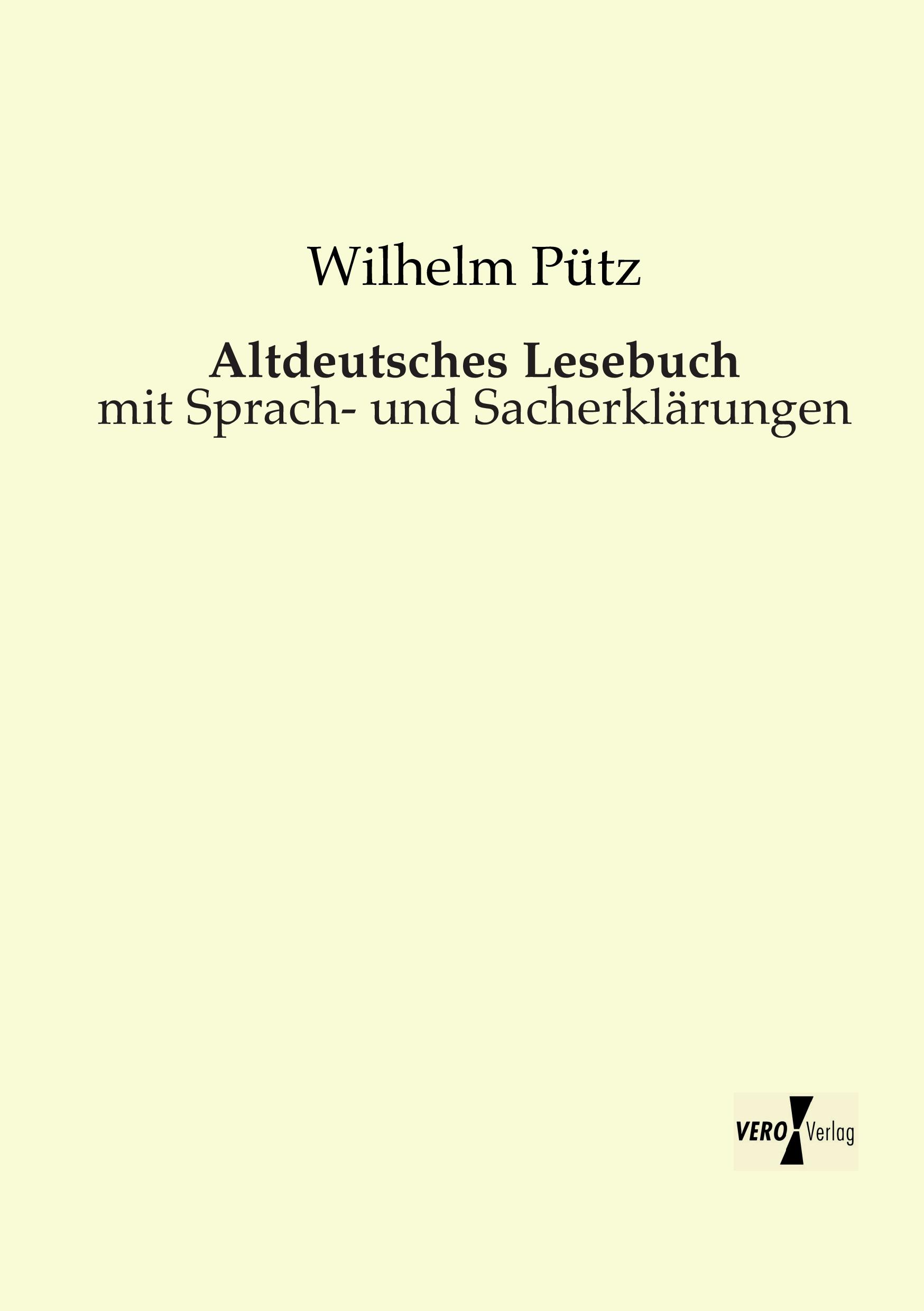 Vorderes Coverbild Altdeutsches Lesebuch