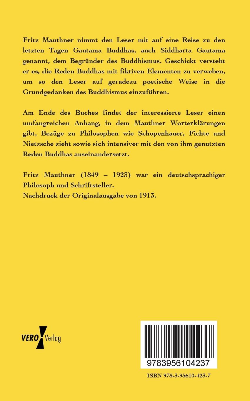 Rückseitencover Der letzte Tod des Gautama Buddha