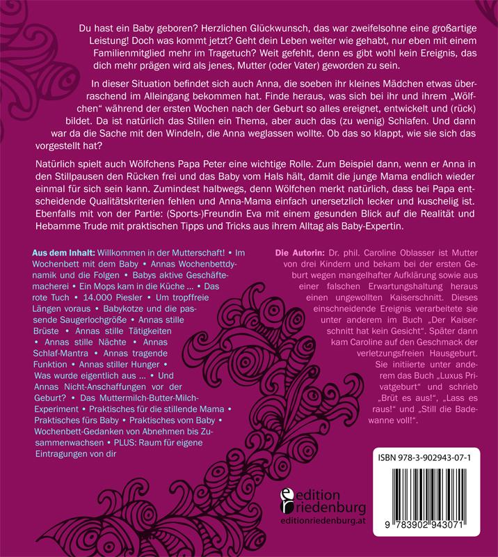 Rückseitencover Leg dich nieder! Das freie Wochenbett: Methode mit Stillen, Schlafen und Co