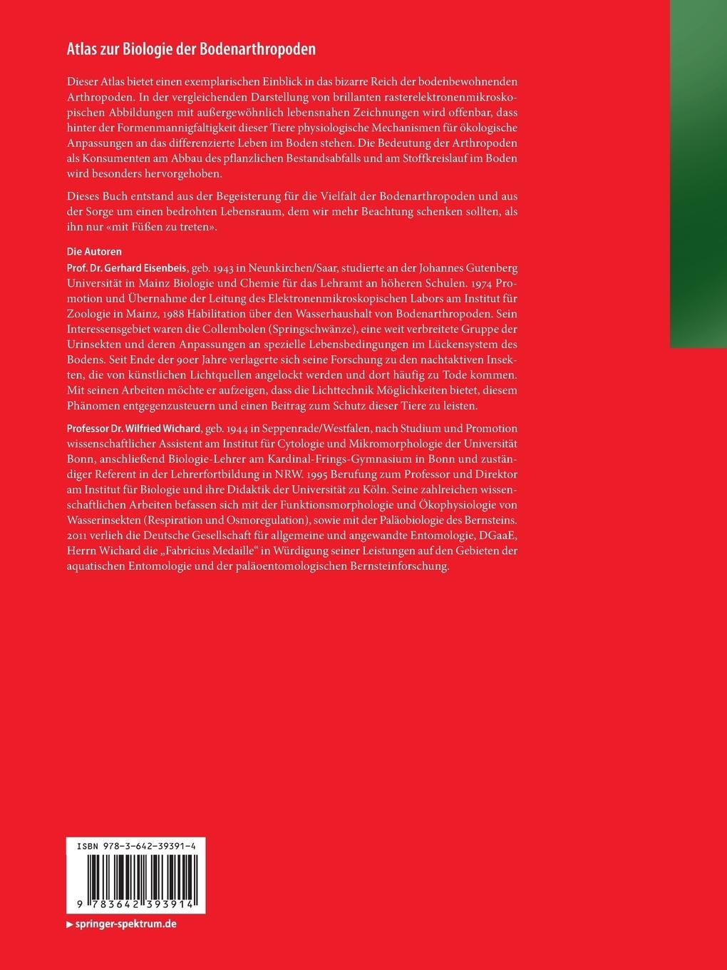 Rückseitencover Atlas zur Biologie der Bodenarthropoden