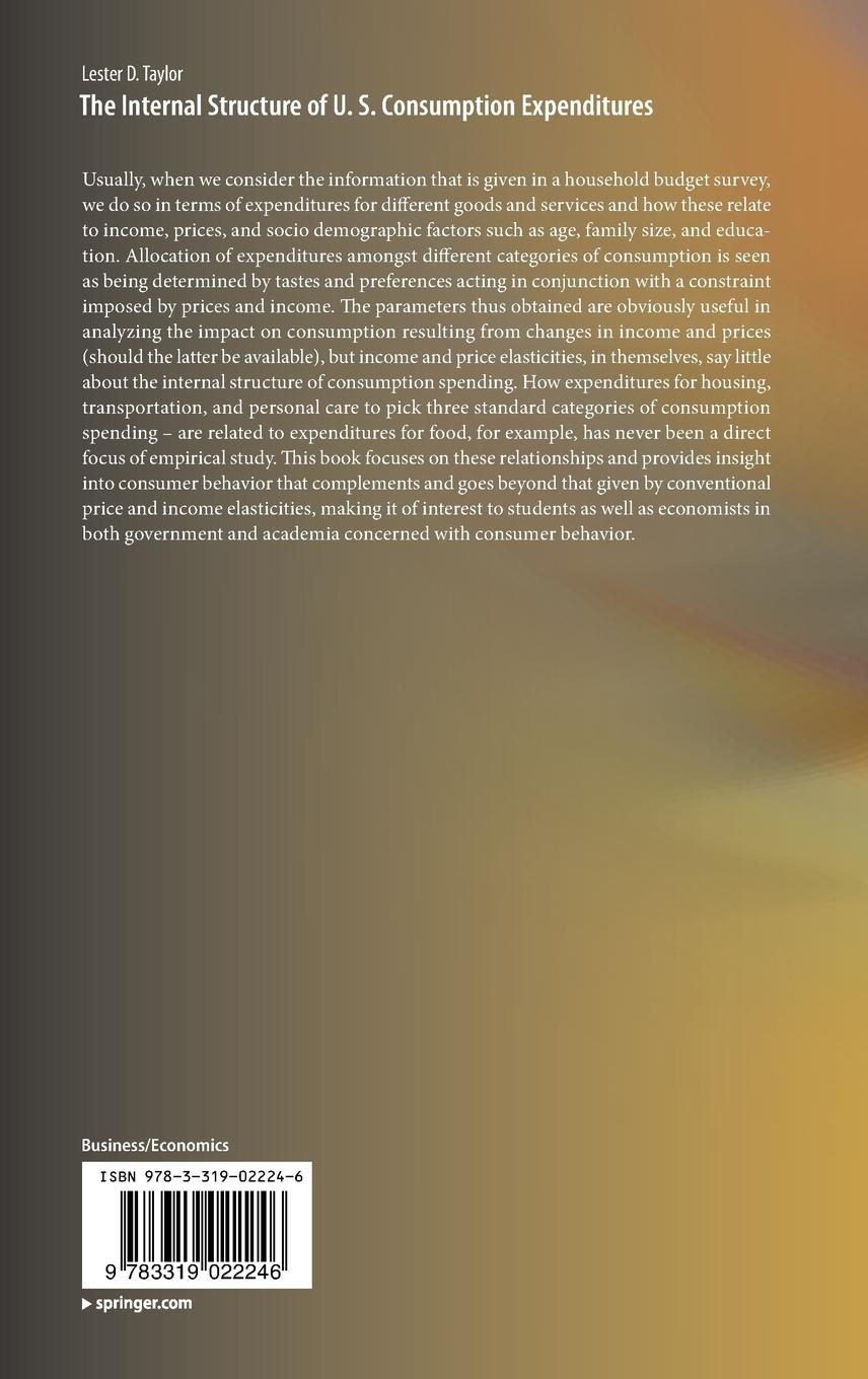 Rückseitencover The Internal Structure of U. S. Consumption Expenditures