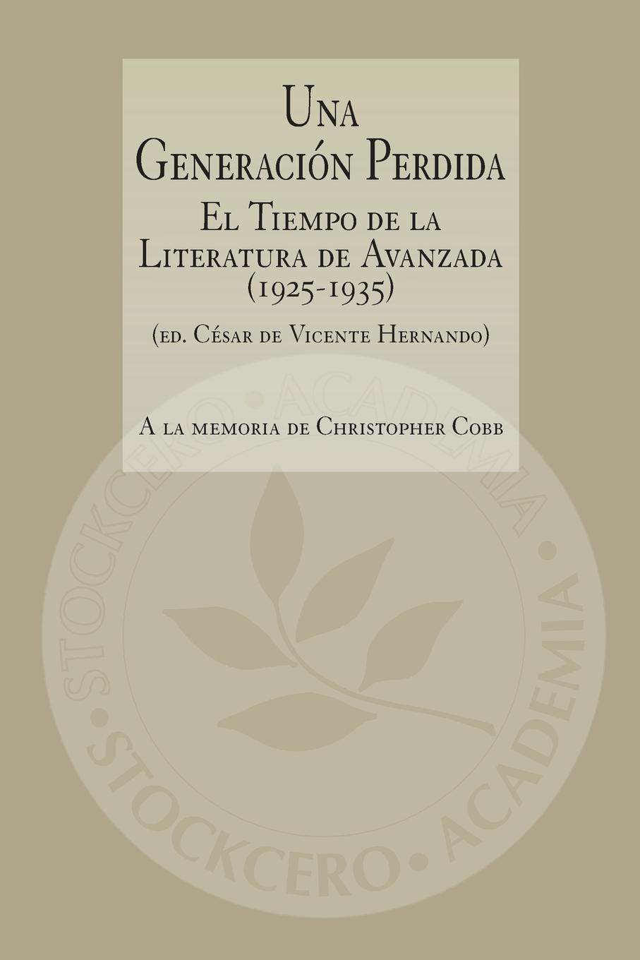 Vorderes Coverbild Una Generacion Perdida