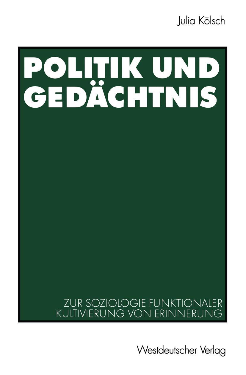 Vorderes Coverbild Politik und Gedächtnis