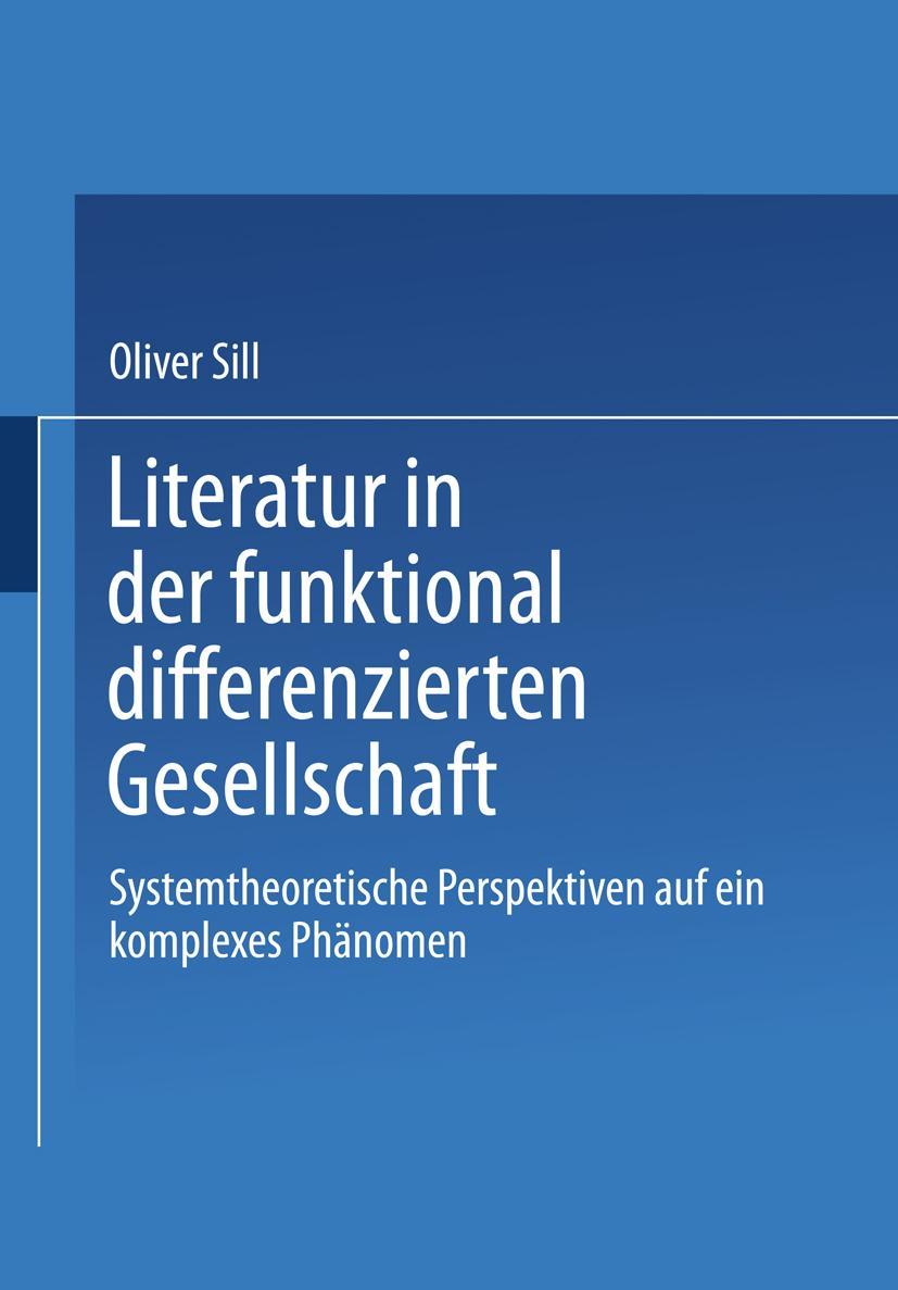 Vorderes Coverbild Literatur in der funktional differenzierten Gesellschaft