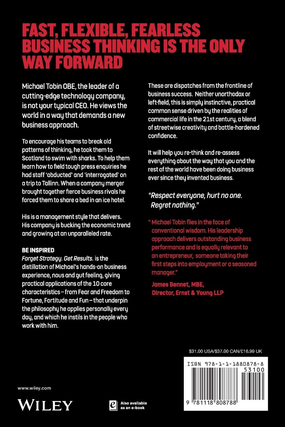 Rückseitencover Forget Strategy. Get Results.