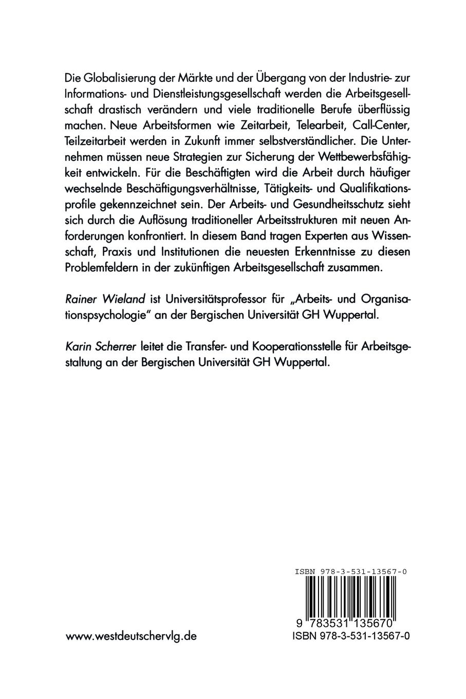 Rückseitencover Arbeitswelten von morgen