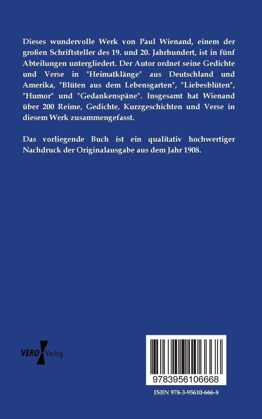 Rückseitencover Musenblüten