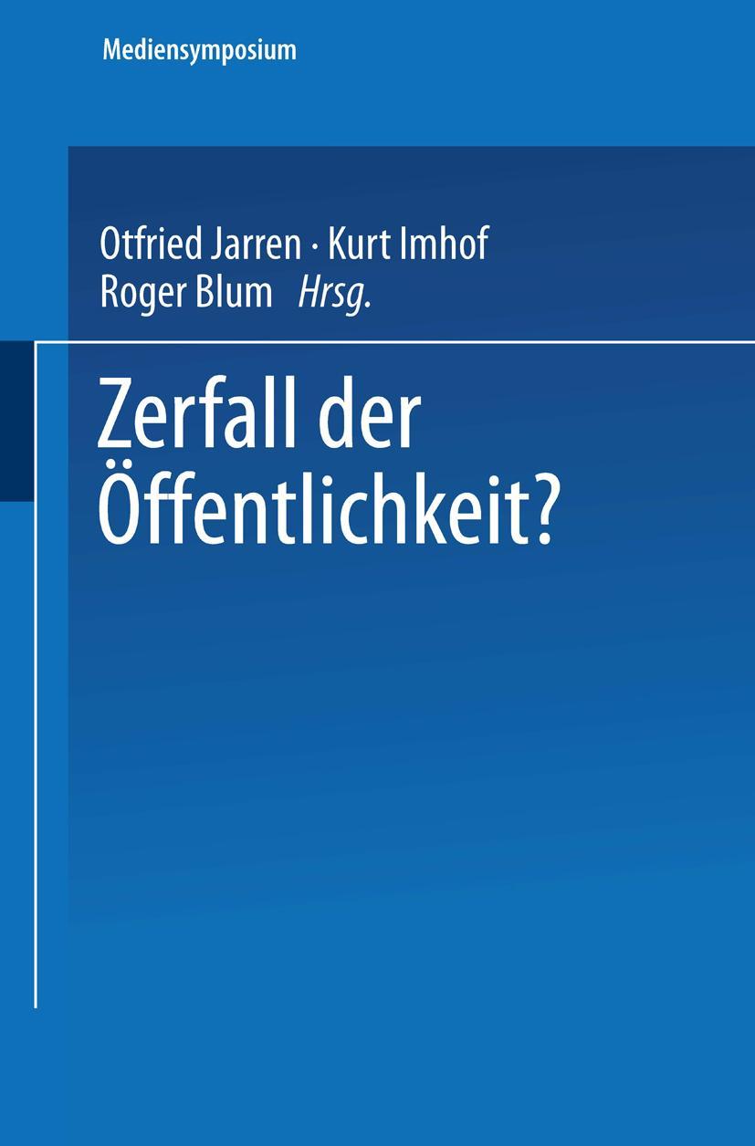 Vorderes Coverbild Zerfall der Öffentlichkeit?